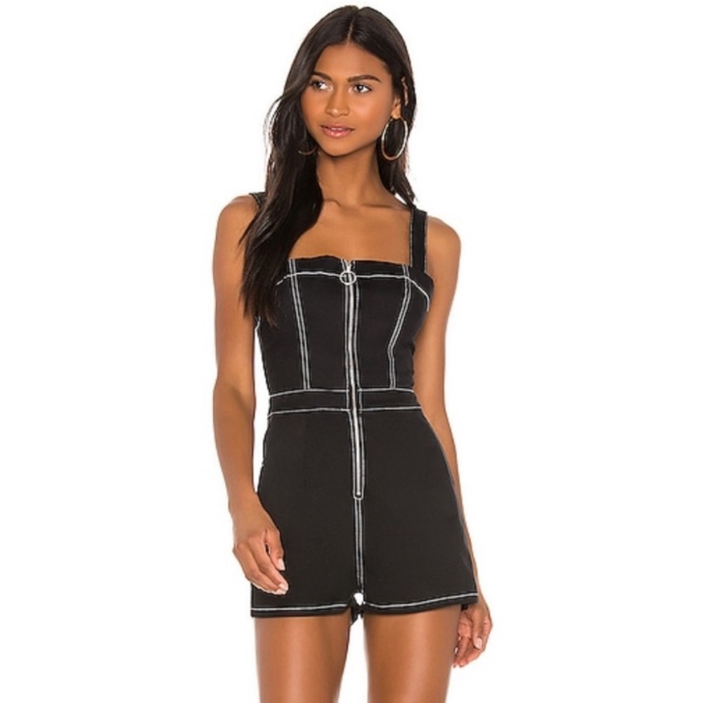 Superdown Revolve Kelsie Zip Up Shorts Romper